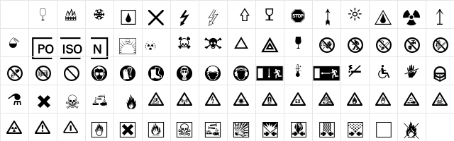 Linotype Warning Pi Regular Character Map Linotype Warning Pi Regular Character Map