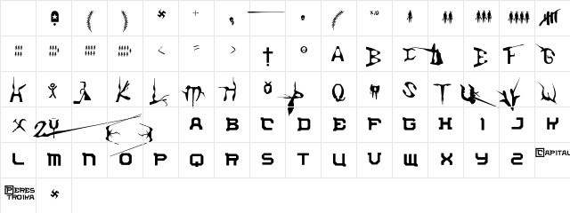 War Organs Character Map