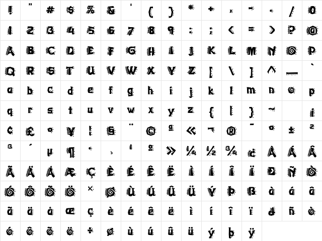 WhassisICG Frantic Character Map