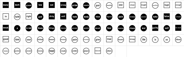 WhatTheHell Regular Character Map WhatTheHell Regular Character Map