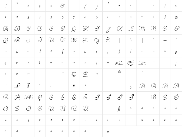 Liberty Regular Character Map Liberty Regular Character Map