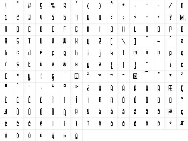 Wintermesh Regular Character Map Wintermesh Regular Character Map