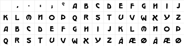 WJPearce213 Regular Character Map