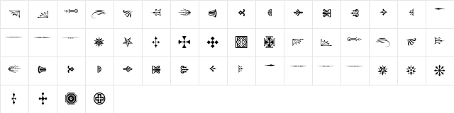 Adobe Wood Type Ornaments One Character Map