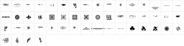 Adobe Wood Type Ornaments Two Character Map