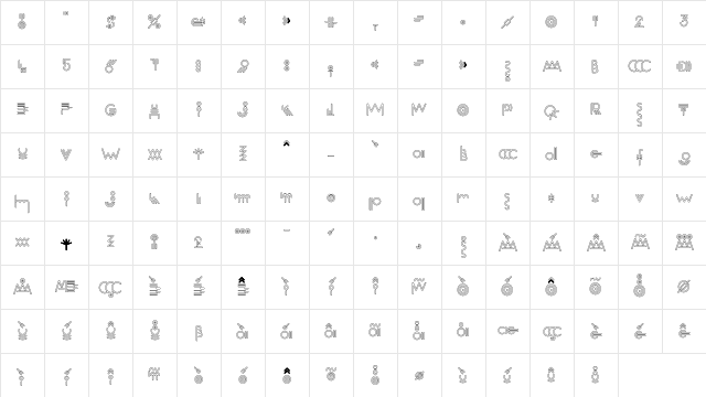 Yakkmakk Regular Character Map