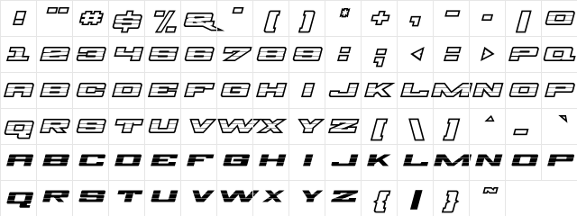 Z28 Regular Character Map