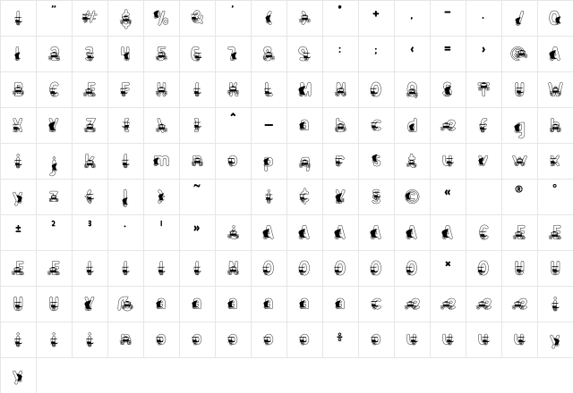 Zany Route Wagon Character Map
