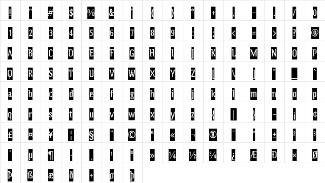 Zeitgeist MT Cameo Character Map
