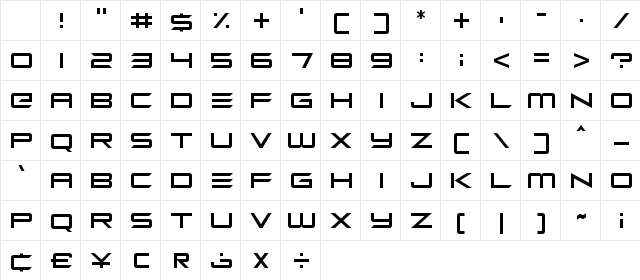 Zen Os Regular Character Map Zen Os Regular Character Map
