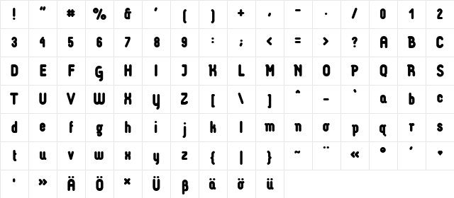 Luco Sans 923 Character Map