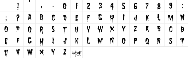 Zreaks NFI Regular Character Map