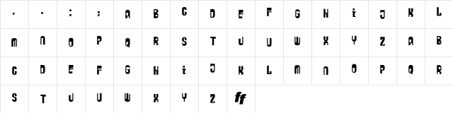 ZyberBob Regular Character Map