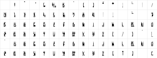 Boron Regular Character Map Boron Regular Character Map