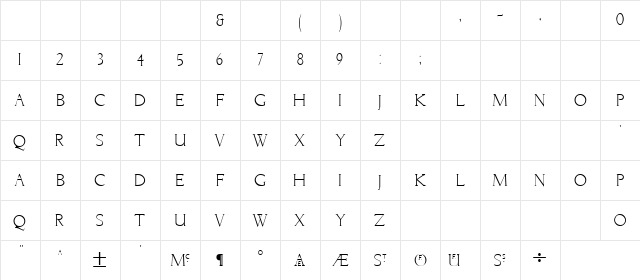 Lichtner Regular Character Map
