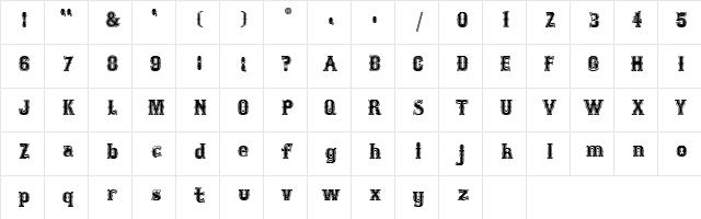 Bosox SemiBold Character Map