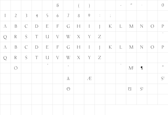 Lichtner Regular Character Map