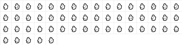 Bouh bouh Regular Character Map