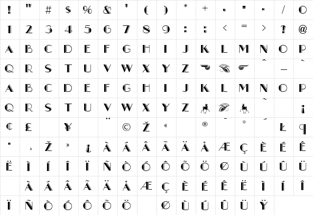 Boul Mich Regular Character Map Boul Mich Regular Character Map