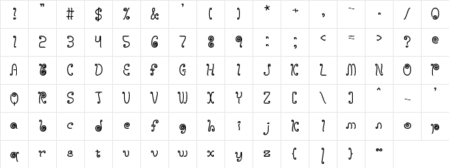 Licorice Strings BRK Normal Character Map