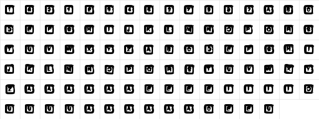 Box Regular Character Map