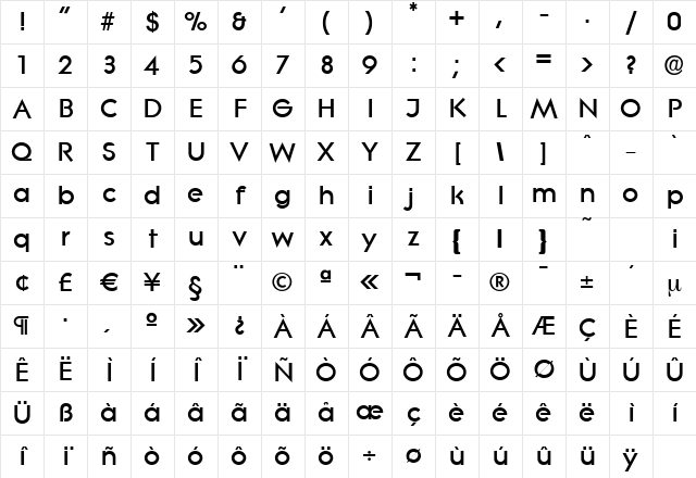 BradBecker-Heavy Regular Character Map