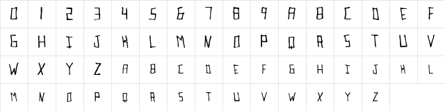 Brad Regular Character Map