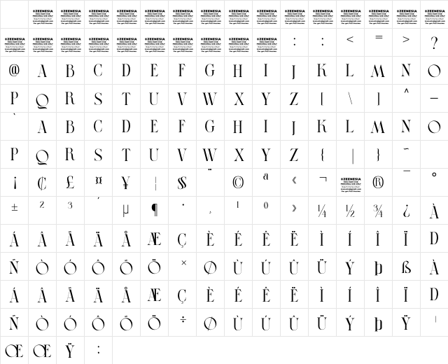 BRANCH - For Personal Use Only Regular Character Map