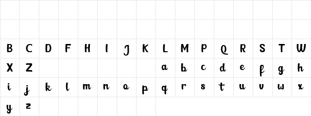 Branday Regular Character Map Branday Regular Character Map