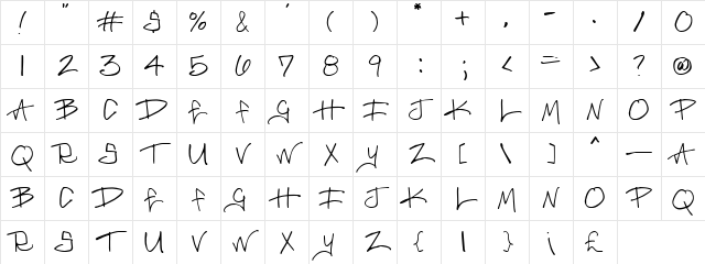 Brass Monkey Regular Character Map