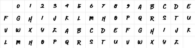 Brieston Regular Character Map