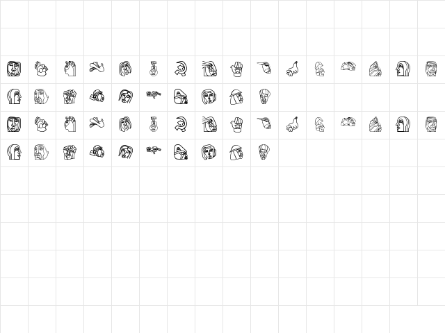 BRIGADA RAMONA PARRA Regular Character Map