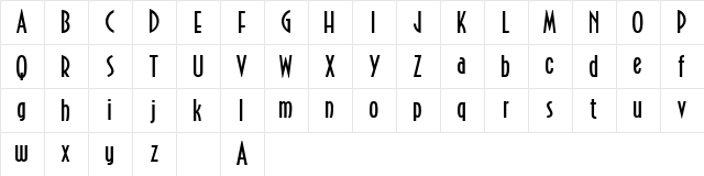 Lifestyle Condensed Character Map