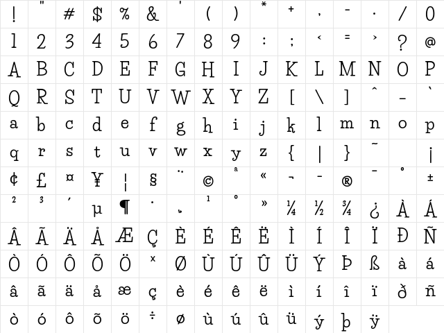 Life Savers Bold Character Map