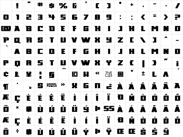 Broad Regular Character Map Broad Regular Character Map
