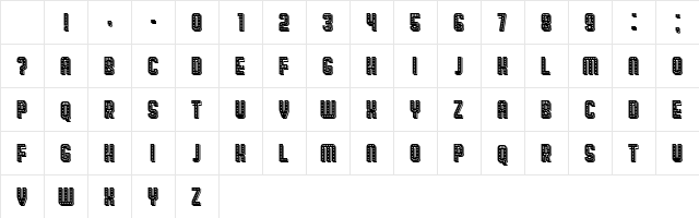 Broadway Shadow Regular Character Map Broadway Shadow Regular Character Map