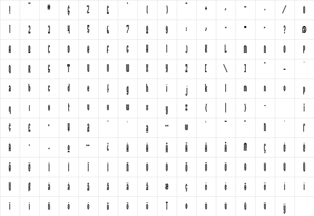 Bromide Medium Character Map Bromide Medium Character Map
