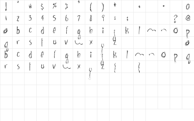 brown bear funk Regular Character Map