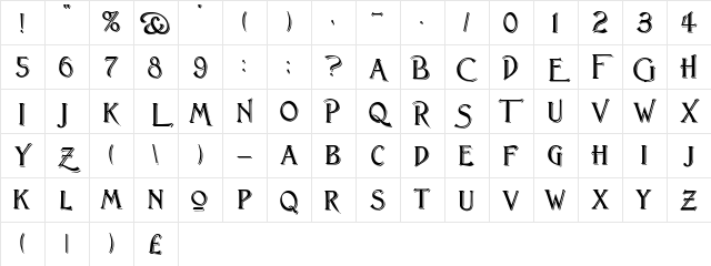 Lightfoot Shadowed Regular Character Map Lightfoot Shadowed Regular Character Map
