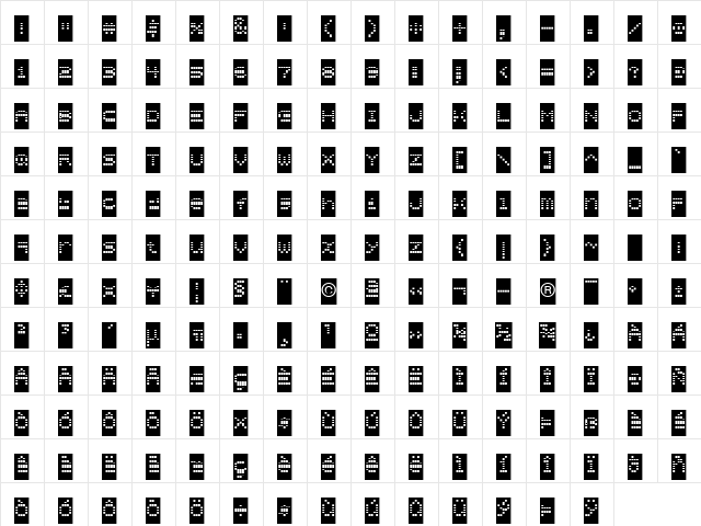 Bubbledot ICG Coarse Neg Regular Character Map Bubbledot ICG Coarse Neg Regular Character Map