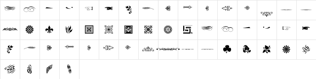 AdobeWoodTypeOrnamentsTwo Roman Character Map