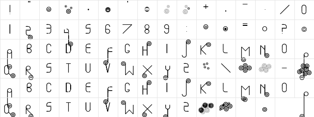 Bullet Train Regular Character Map