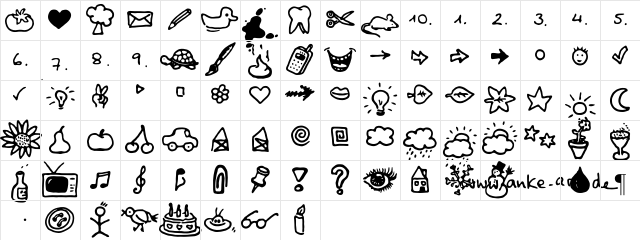 BulletMix Regular Character Map