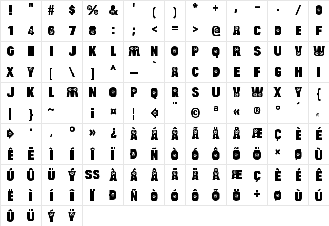 Bulltoad Boat Regular Character Map Bulltoad Boat Regular Character Map