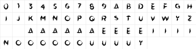 Artistik Demo Versio Regular Character Map