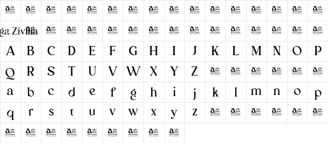 Bunga Zivilia Regular Character Map