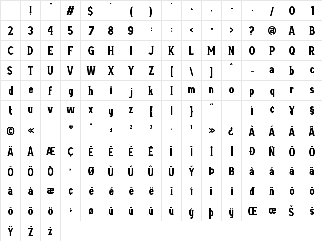 Burgs Classic Regular Character Map Burgs Classic Regular Character Map