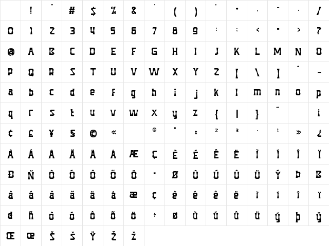 Burgs Decorative Regular Character Map Burgs Decorative Regular Character Map