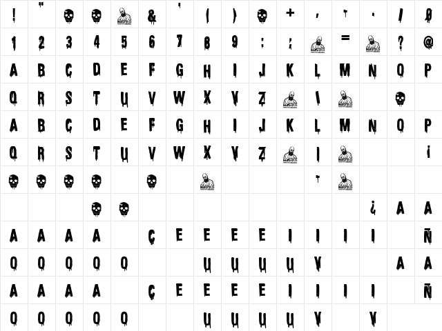 Burrito Crack Regular Character Map