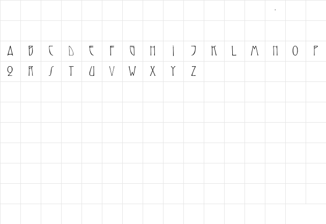 BurtCaps Regular Character Map